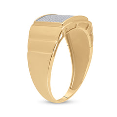 1/4CT-DIA MICRO-PAVE MENS RING