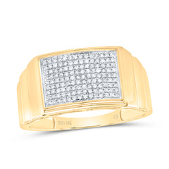 1/4CT-DIA MICRO-PAVE MENS RING