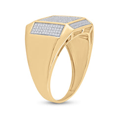 3/8CT-DIA MICRO-PAVE MENS RING
