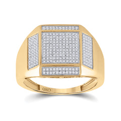 3/8CT-DIA MICRO-PAVE MENS RING