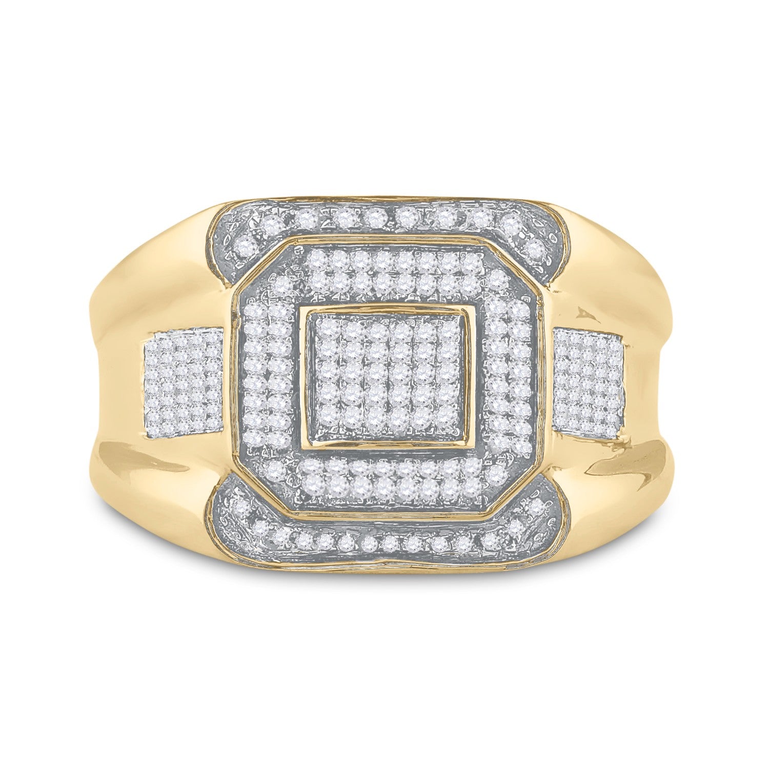 1/2CTW-DIA MICRO-PAVE MENS RING