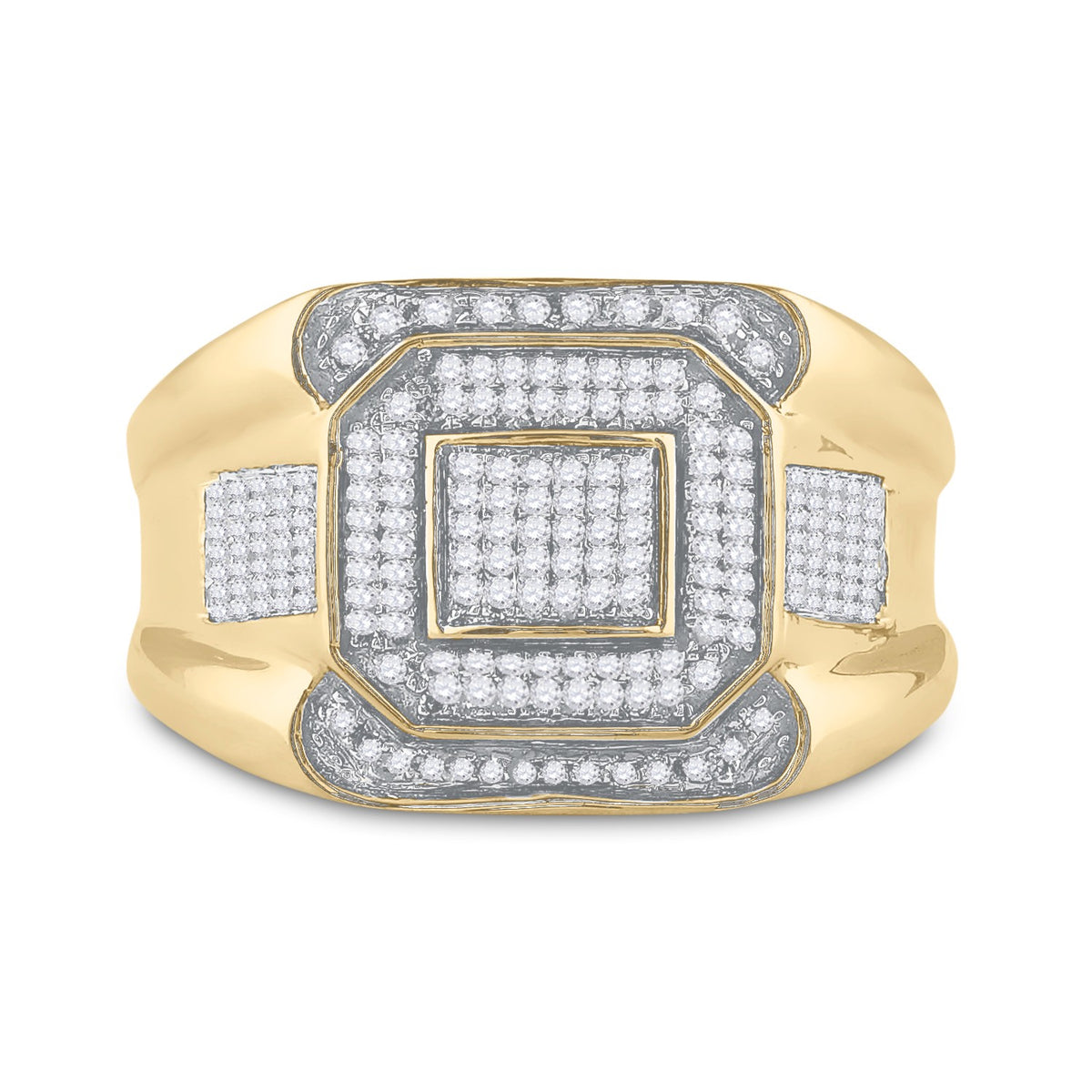 1/2CTW-DIA MICRO-PAVE MENS RING