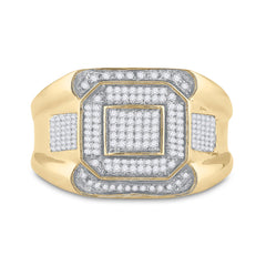 1/2CTW-DIA MICRO-PAVE MENS RING