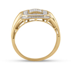 1/2CTW-DIA MICRO-PAVE MENS RING