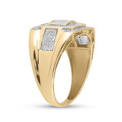 1/2CTW-DIA MICRO-PAVE MENS RING