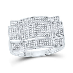1/2CTW-DIA MICRO-PAVE MENS RING