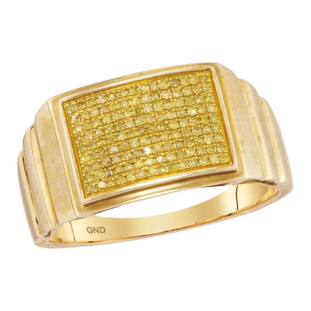 1/4CT-DIA MICRO-PAVE MENS RING
