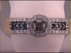 1/2CTW-DIA BROWN  RING