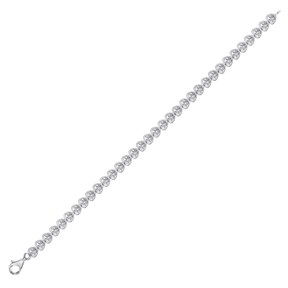 1/6CTW-DIA HEART BRACELET