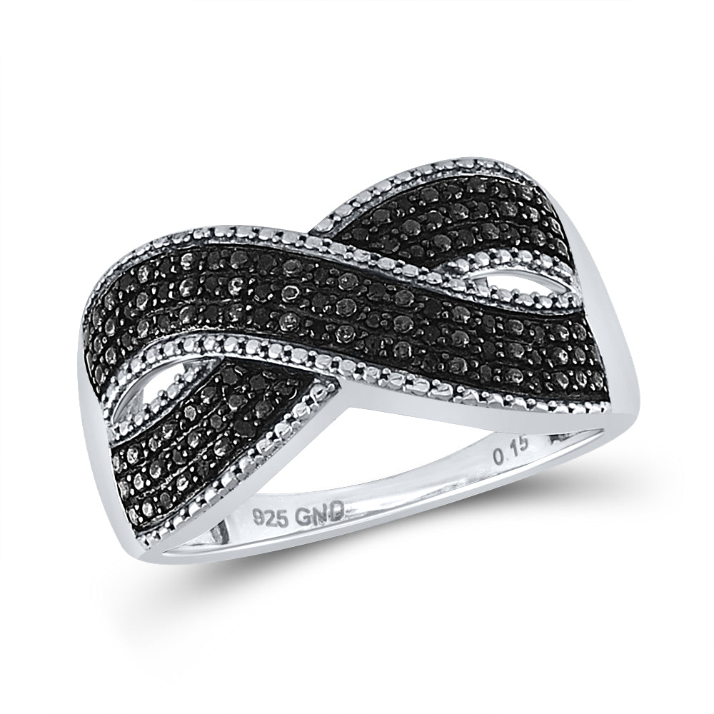 1/6CTW-DIA FASHION BLACK RING