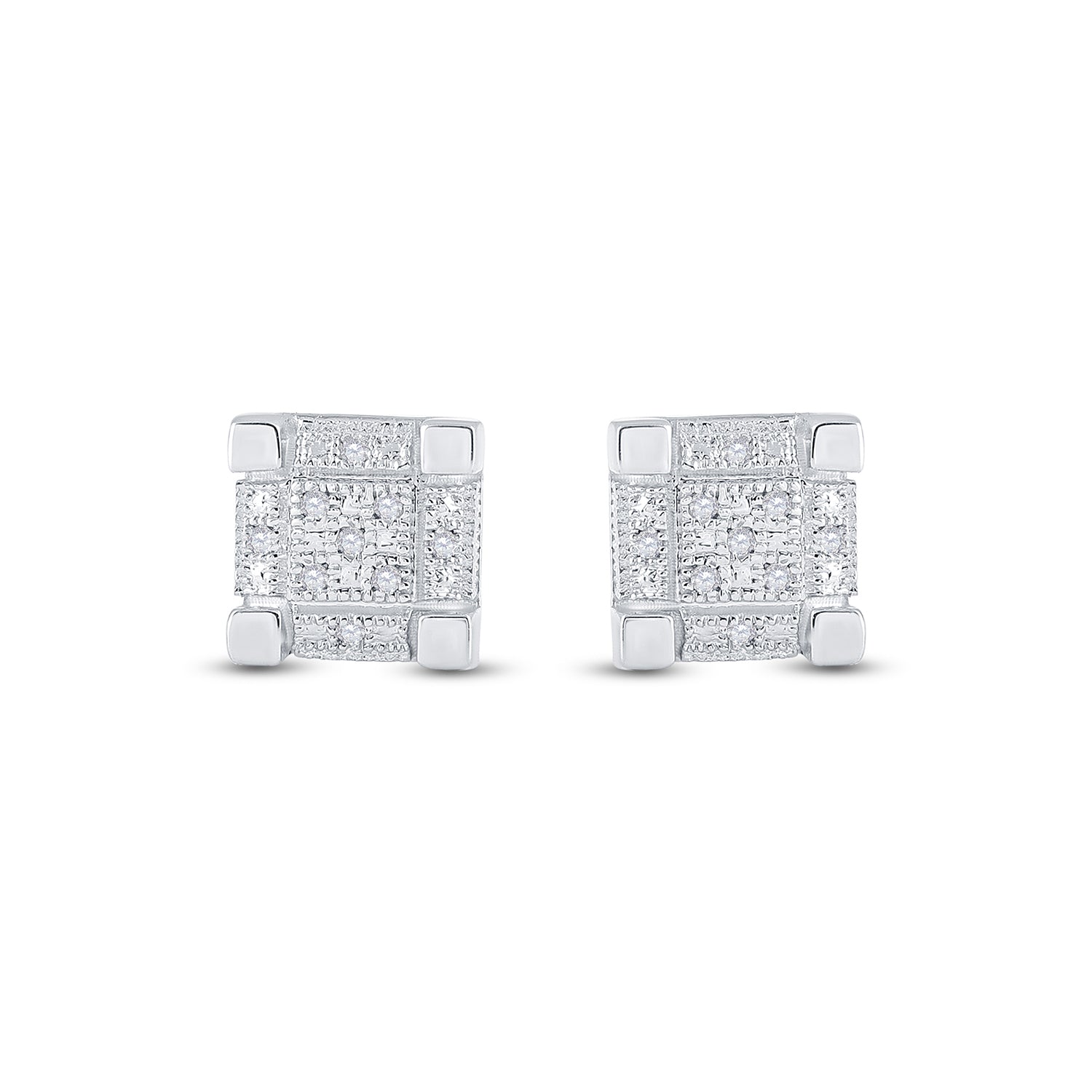 1/20CT-DIA P3 MICRO-PAVE UNISEX EARRING