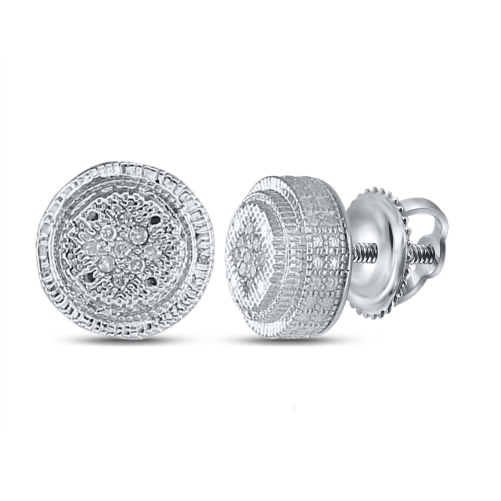 1/20CT-DIA P3 MICRO-PAVE UNISEX EARRING