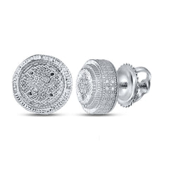 1/20CT-DIA P3 MICRO-PAVE UNISEX EARRING