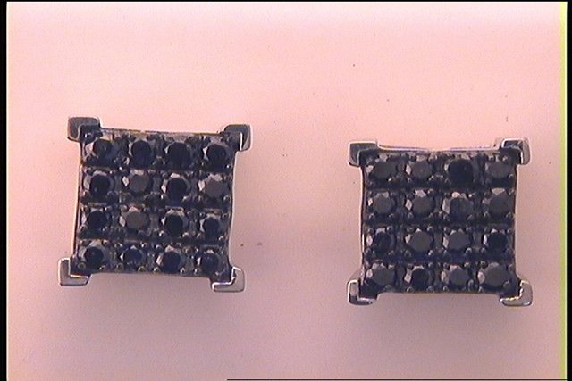 7/8CT-DIA BLACK DIAMOND EARRING