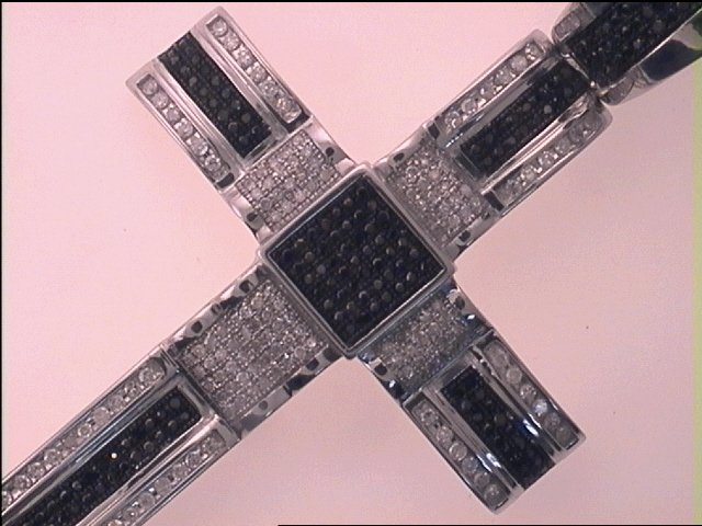 1 7/8CTW DIAMOND CROSS MENS CHARM