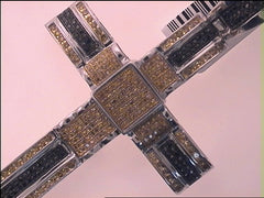 1 7/8CTW -DIA YELLOW CROSS MENS CHARM