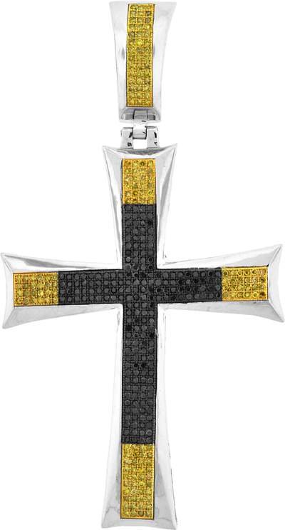 1 CT-DIA YELLOW MAN CROSS CHARM