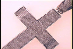1 7/8CT-DIA MENS CROSS CHARM