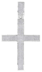 1 5/8CT-DIA MENS CROSS CHARM