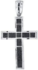 1 1/3CT-DIA MAN CROSS CHARM