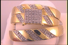 1/3CT-DIA TRIO SET