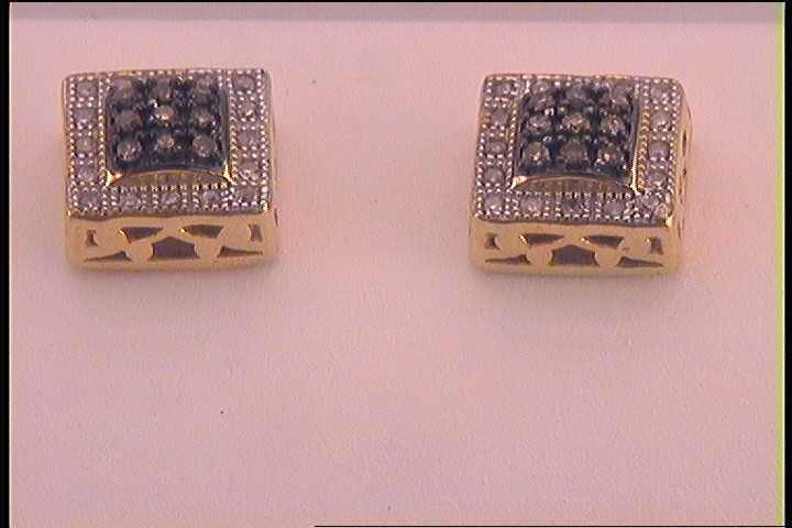 1/5CTW-DIA NATURAL BROWN  EARRING