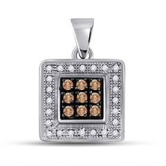 1/6CTW-DIA NATURAL BROWN GIFT PENDANT