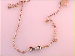 Rose-Tone Sterling Silver 1/6 CTW-Natural Diamond Ladies Bracelet 1.15 Gram