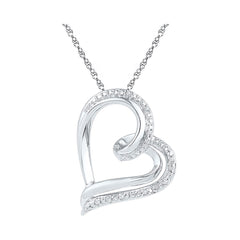 0.03CTW-DIA HEART PENDANT