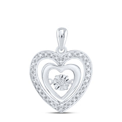 1/10CTW-DIA HEART PENDANT