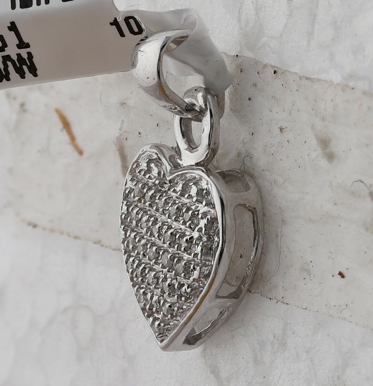 Sterling Silver 1/20 CTW-Natural Diamondmicro-Pave Pendant 0.82 Gram