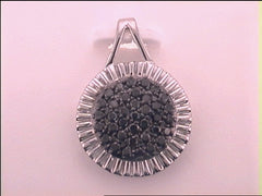1/2CT-DIA BLACK DIAMOND CIRCLE PENDANT