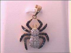 Sterling Silver 3/4 Ct-Natural Diamondspider Pendant 1.7 Gram