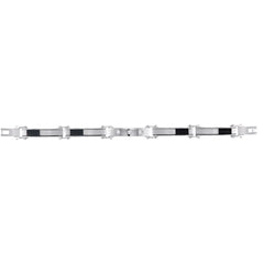 0.018CTW-DIA STAINLESS STEEL BRACELET