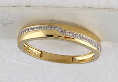 10kt Yellow Gold His Hers Round Diamond Cluster Matching Bridal Wedding Ring Band Set 1/2 Cttw
