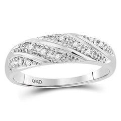 14kt White Gold His & Hers Round Diamond Cluster Matching Bridal Wedding Ring Band Set 1/3 Cttw