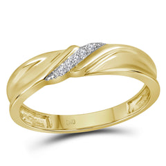 10k Yellow Gold Diamond His & Hers Matching Trio Wedding Engagement Bridal Ring Set 1/4 Cttw