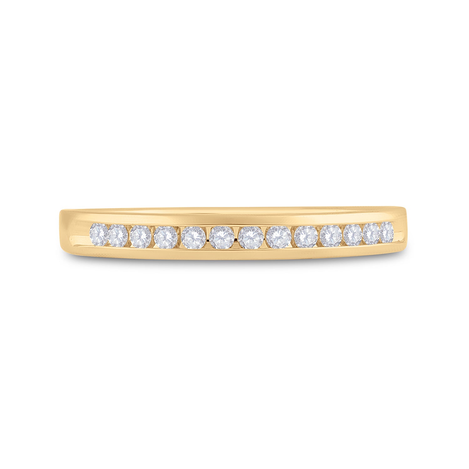 14kt Yellow Gold Womens Round Diamond Wedding Band Ring 1/6 Cttw