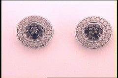 3/8CTW-DIA CN GIFT BLACK DIAMOND ROUND STUD EARRING