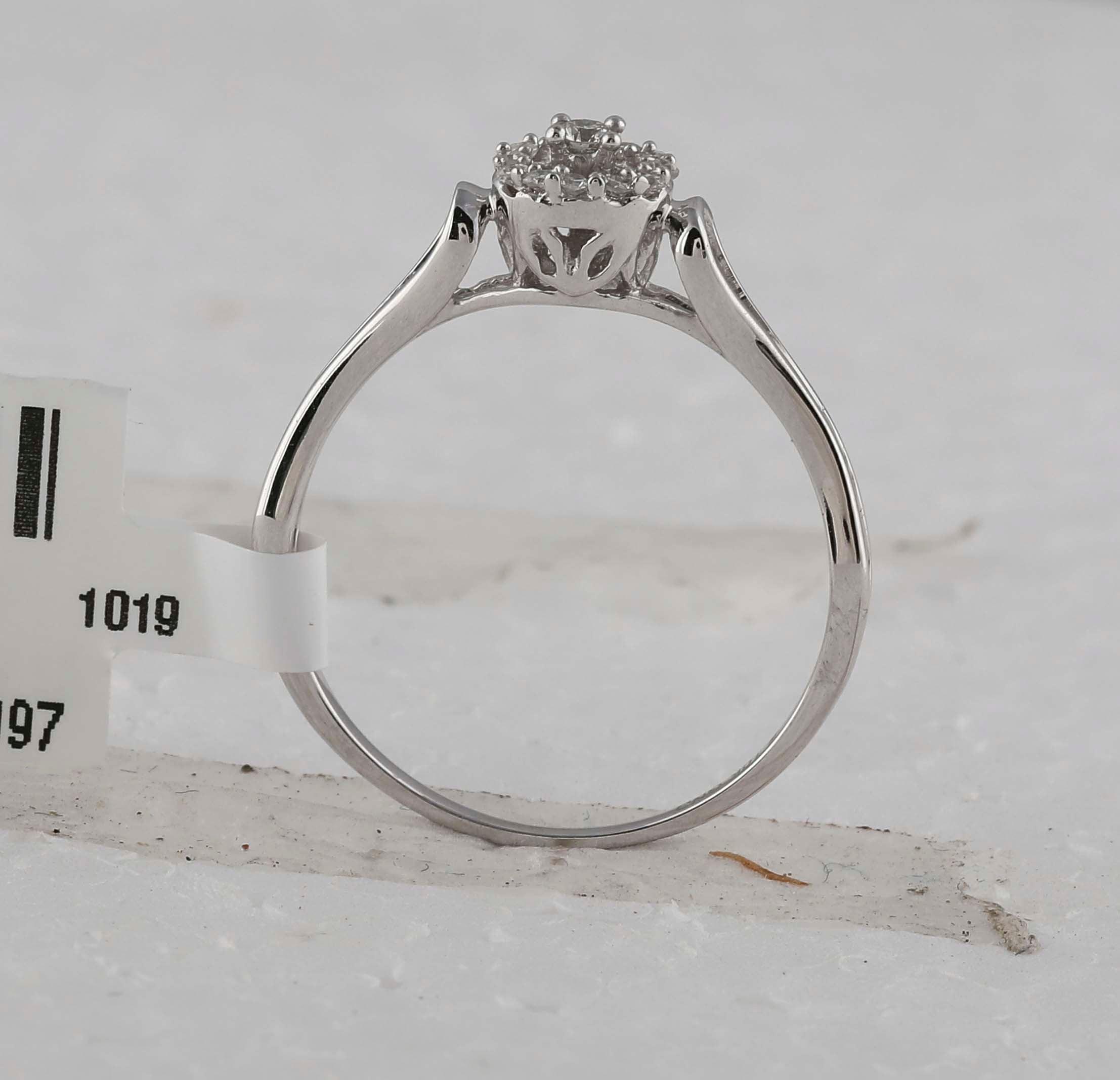 10kt White Gold Womens Round Diamond Solitaire Bridal Wedding Engagement Ring 1/10 Cttw