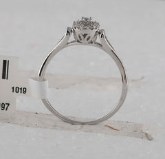 10kt White Gold Womens Round Diamond Solitaire Bridal Wedding Engagement Ring 1/10 Cttw