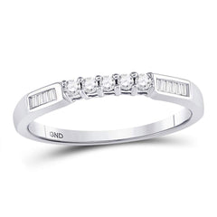 10kt White Gold Womens Princess Diamond Bridal Wedding Engagement Ring Band Set 3/8 Cttw