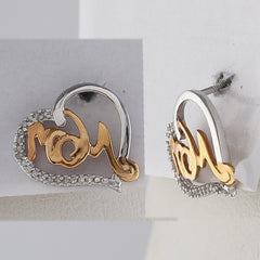 1/8CTW-DIA GIFT  HEART EARRING