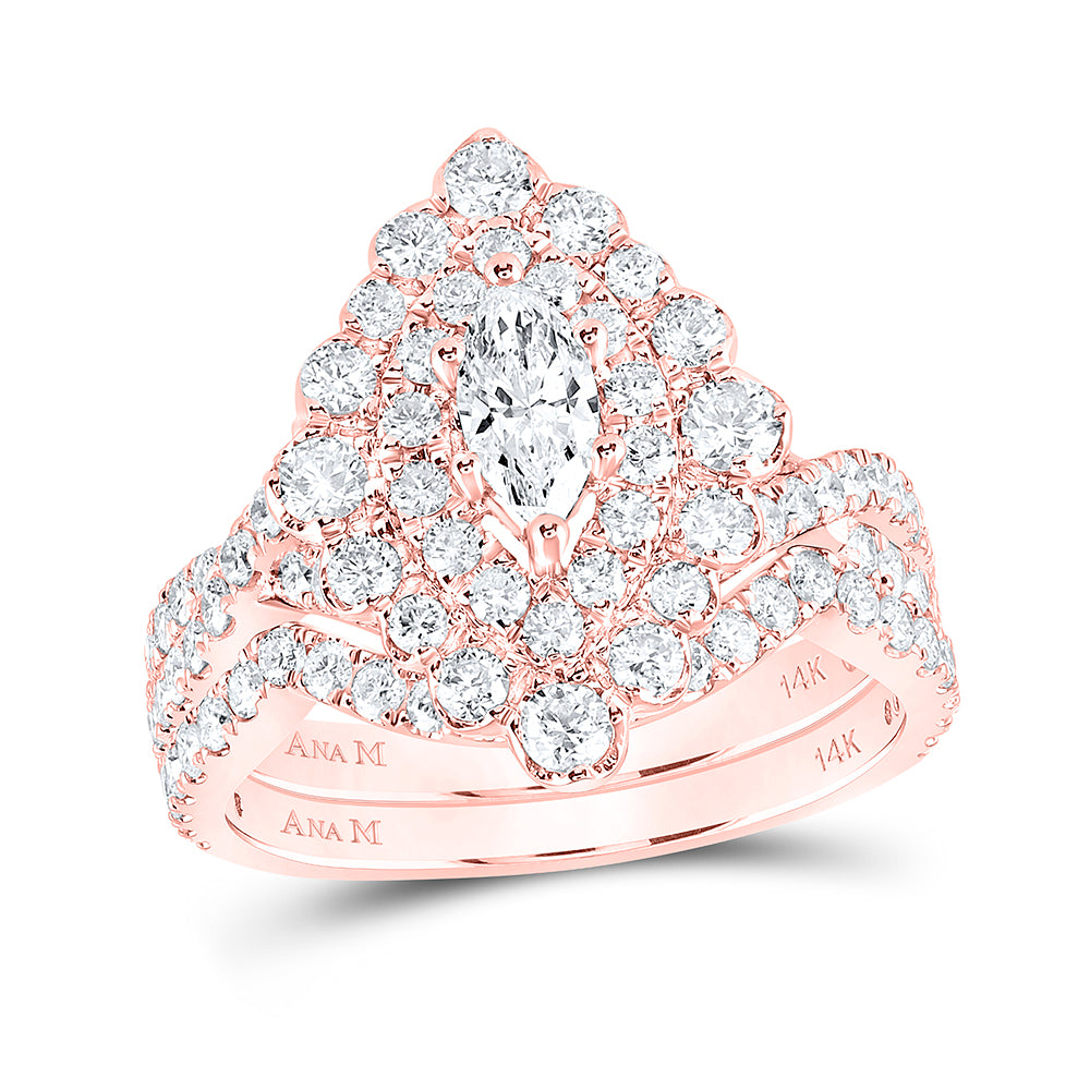 2CT-DIA 1/3CT-CMQ BRIDAL RING
