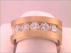 14K Yellow Gold 2 CTW-Natural Diamond Accuset Mens Band 18.82 Gram