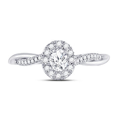 14kt White Gold Womens Oval Diamond Solitaire Bridal Wedding Engagement Ring 1/3 Cttw (Certified)