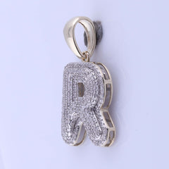 5/8CT-DIA P1P2 INITIAL "R" MENS PENDANT