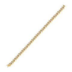 10K Yellow Gold Womens Round Natural Diamond S-Li Tennis Bracelet 1/2 CTW 10.01 Gram