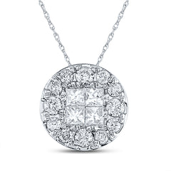 1CT-DIA SOLEIL CIRCLE PENDANT