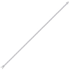 10kt White Gold Womens Round Diamond Classic Tennis Bracelet 1.00 Cttw